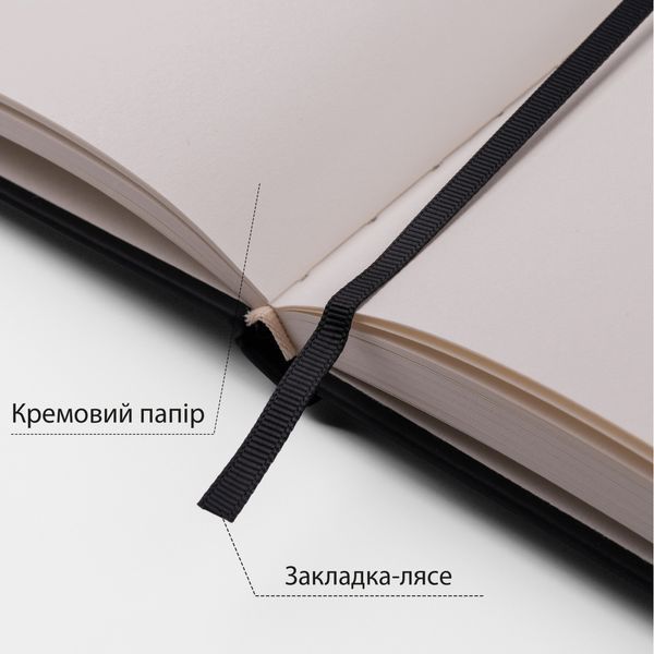 Скетчбук SANTI для графіки 15х15 см 80 л. тверда обкладинка PU 110 г/м2 чорний 743365 фото
