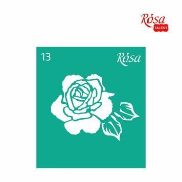 Трафарет багаторазовий самоклейний, No13, 9х10 см, Серія "Квіти миль ROSA TALENT 3625113 фото