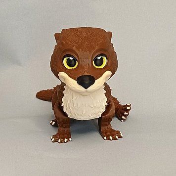 Іграшка 3D Видра, 19 см, пластик / Гнучка 3д іграшка на принтері / Рухлива іграшка 3д тварина 1372-158 фото