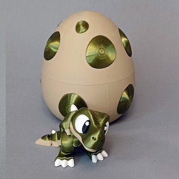 Игрушка 3D "Яйцо с динозавром", 9 см, пластик/3д игрушка на принтере 1372-254 фото
