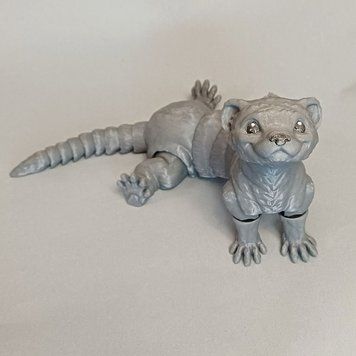 Іграшка 3D Тхір, 23 см, пластик / Гнучка 3д іграшка на принтері / Рухлива іграшка 3д тварина 1372-406 фото