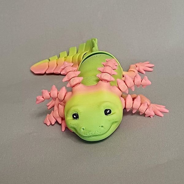 Іграшка 3D Аксолотль, 18 см, пластик/Гнучка 3д іграшка на принтері/ Рухлива іграшка 3д тварина 1372-316 фото