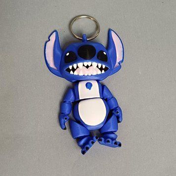 3д брелок на сумку "Стіч" 3д, 10 см, пластик/3D Підвіска на наплічник Stitch 1372-469 фото
