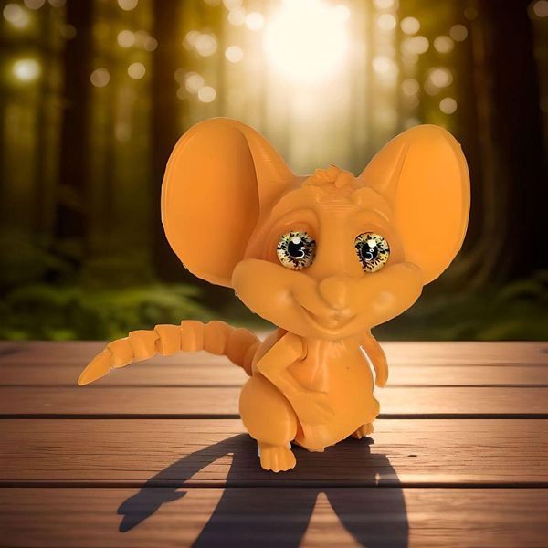 Рухома іграшка 3D Миша, 10 см, ластик/Гнучка іграшка 3д миша/ Рухлива 3d іграшка мишка 1372-160 фото