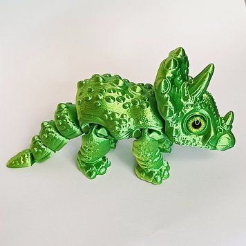 Іграшка 3D Динозавр, 18 см, пластик / Гнучка 3д іграшка Дино на принтері / Рухлива іграшка 3д динозаврик 1372-131 фото