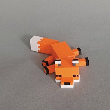 3д брелок на ключі "Лисиця Майнкрафт" 3д, 10 см, пластик/3D Підвіска на рюкзак Minecraft 1372-440 фото