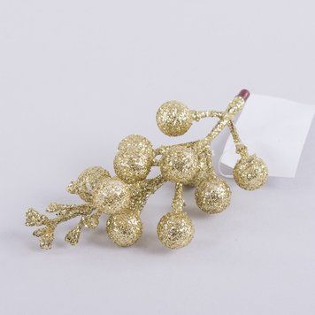 Гілка ягоди калини золота блискуча новорічна 4096-2 4096-2 фото